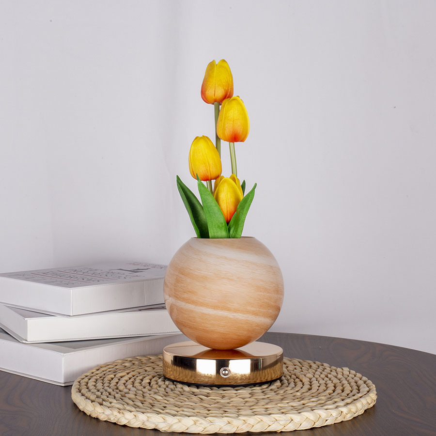 V888-ELOSUNG25601-202504291547-00 Orange Tulip Night Light - Floral Table Lamp for Bedroom Ambiance - Image 1