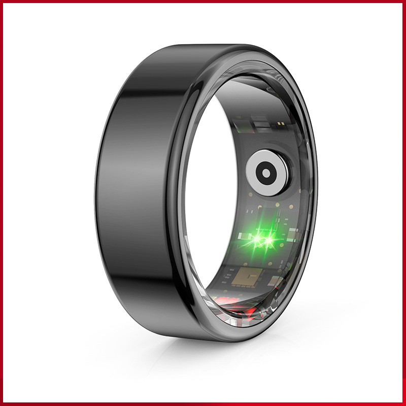 V888-ELOSUNG25724-202505081811-00 Advanced Smart Health Ring - 24/7 Heart Rate, SpO2, Sleep & Activity Tracker with Magnetic Charging(Black) - Image 1