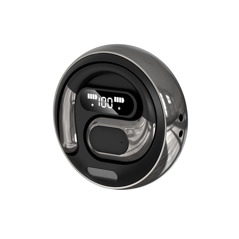 V888-ELOSUNG25767-202505131748-00 Open-Ear Conduction TWS Earbuds - Bluetooth 5.5, HIFI Sound, LED Display(black) - Image 1