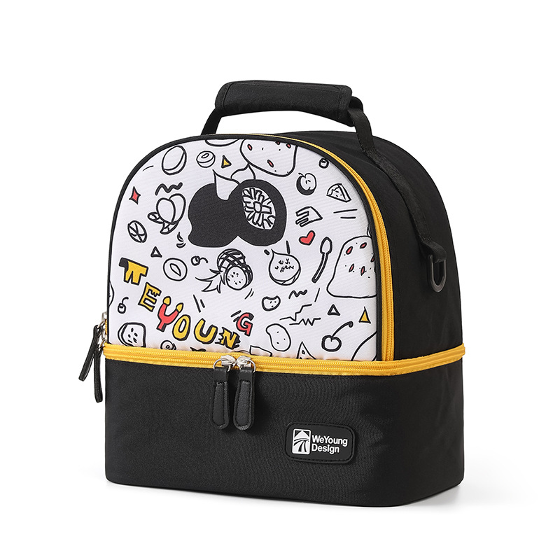 V888-ELOSUNG25874-202505151717-00 Versatile Insulated Breast Milk Cooler & Lunch Backpack - Waterproof, Multi-Carry Options(Black print) - Image 1