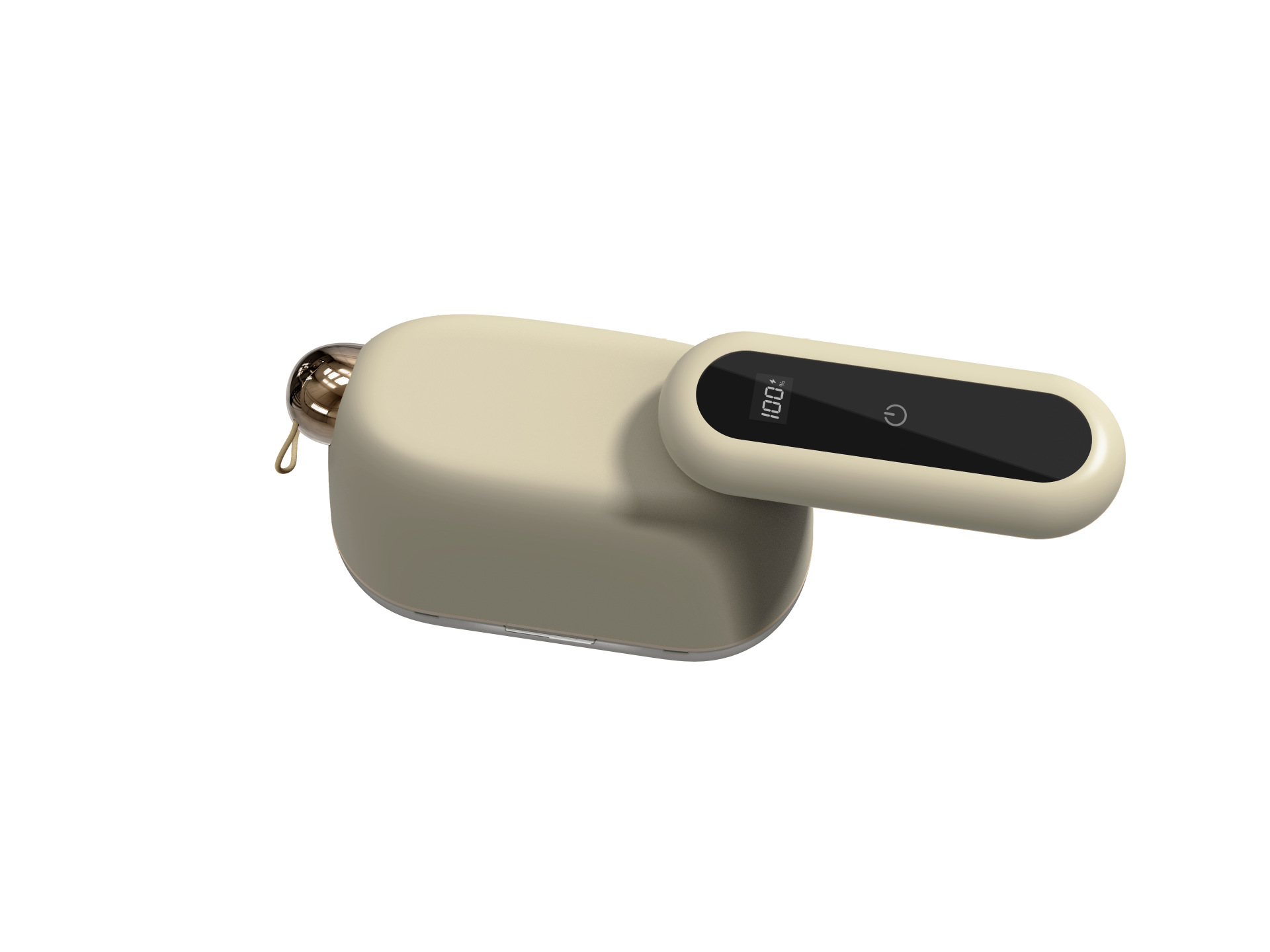 V888-ELOSUNG25894-202505151806-00 Compact Electric Lint Remover with LED Display & Dual Head - USB Rechargeable(yellow) - Image 1