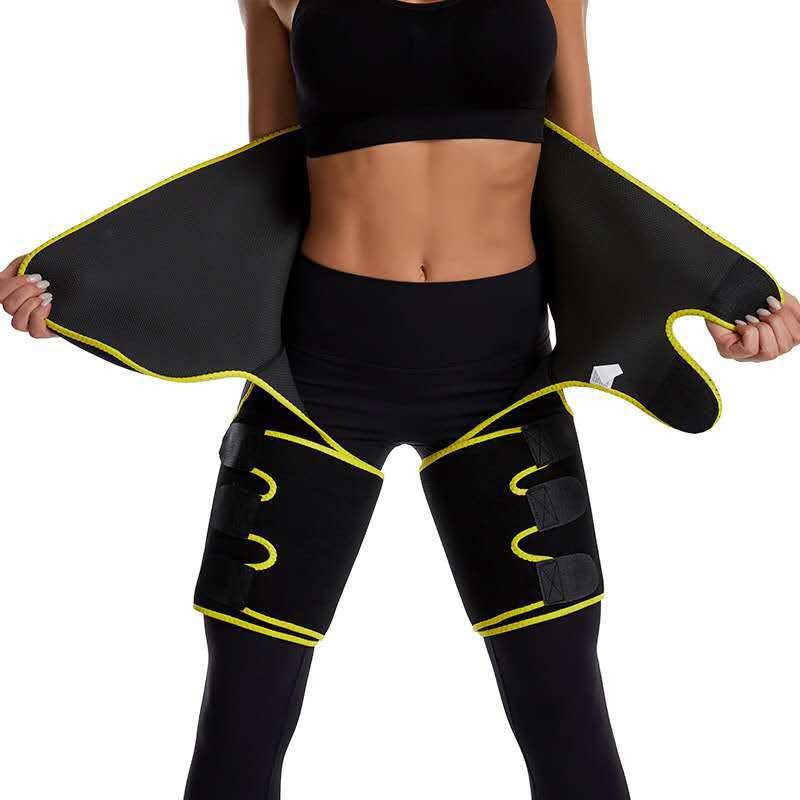 V888-ELOSUNG26707-202505132013-00 Yellow Women's 3-in-1 Body Shaper: Waist Cincher, Thigh Slimmer, Glute Lifter - Workout Gear (Size : L/XL) - Image 1