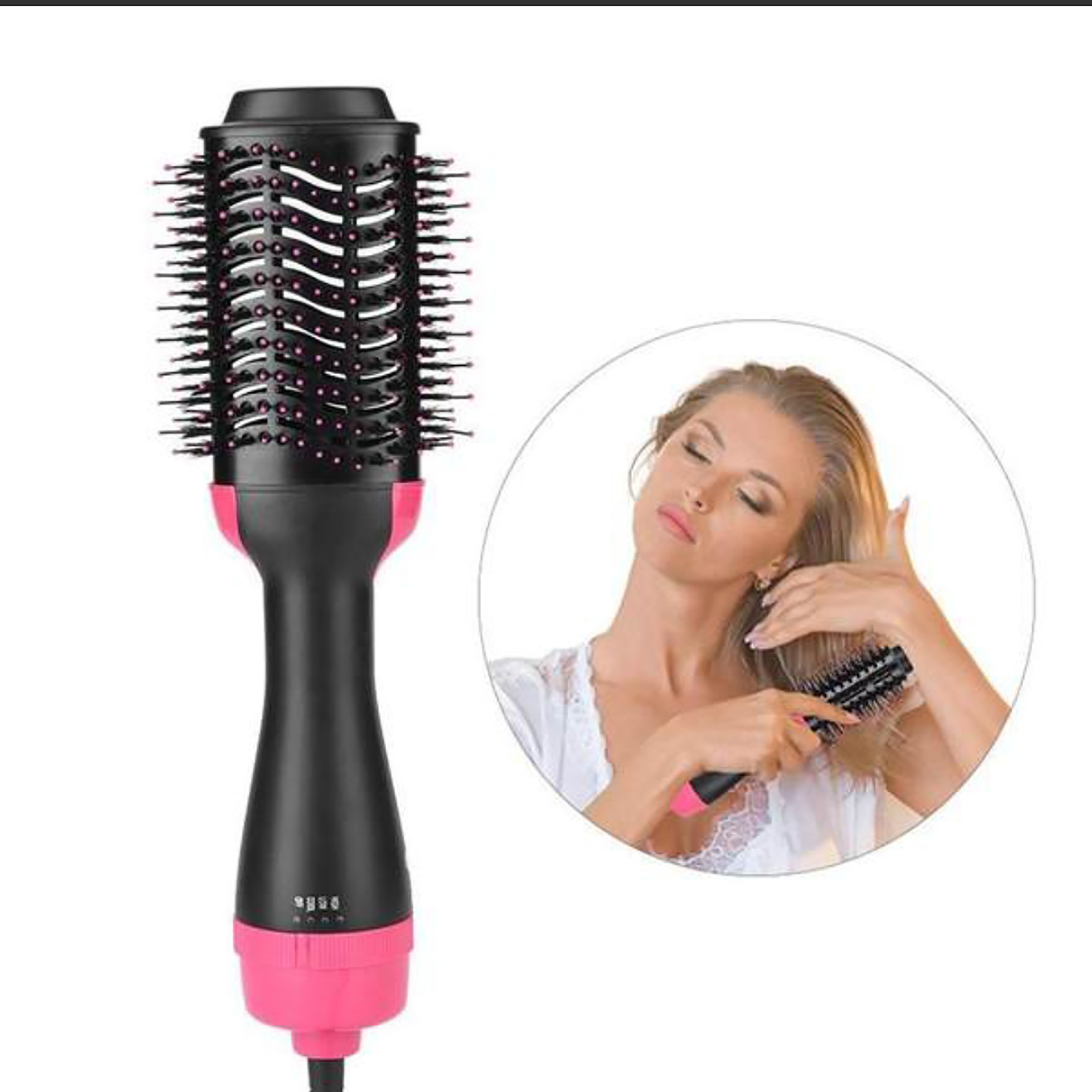 V888-ELOSUNG26731-202505131652-00 Red 3-in-1 Hot Air Brush Hair Dryer & Styler - Volumizer, Straightener, Curler - Image 1