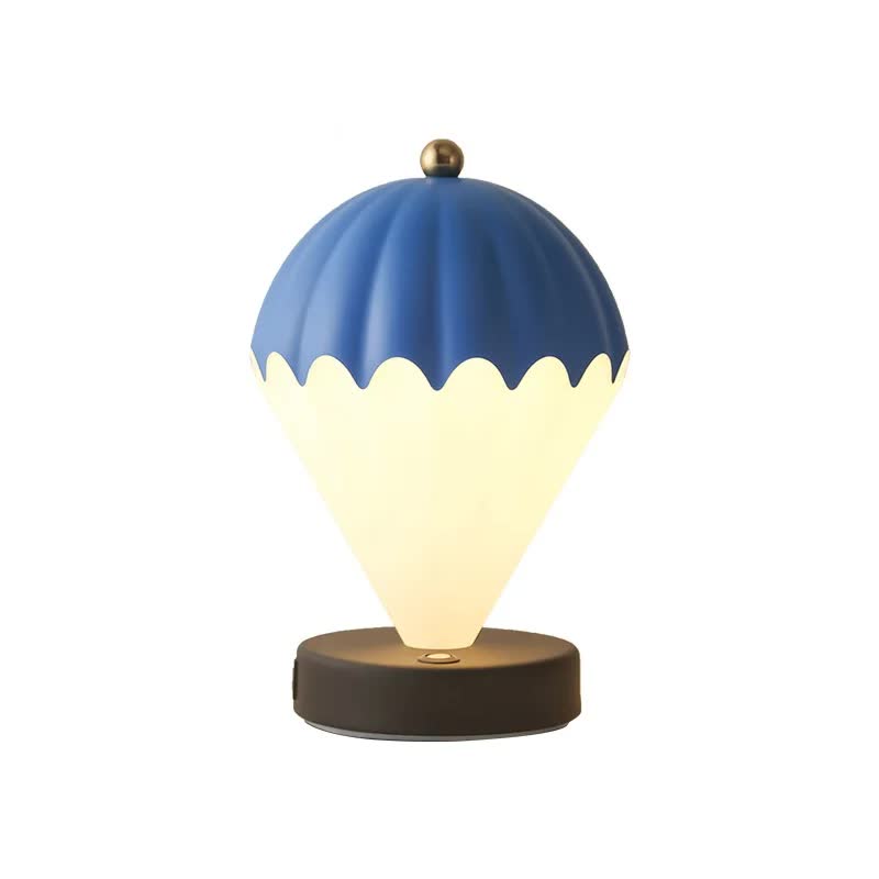 V888-ELOSUNG27034-202504211222-00 Blue Rechargeable Hot Air Balloon LED Touch Lamp - 3-Color Nordic Style Desk Light - Image 1