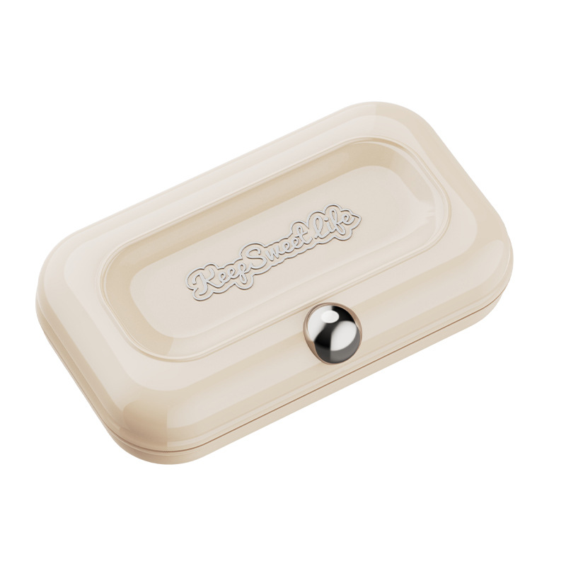 V888-ELOSUNG27221-202504281307-00 2 Sets Beige Portable 4-Piece Manicure Set - Compact Nail Grooming Kit with Stainless Steel Clippers, File & Stylish Case - Image 1