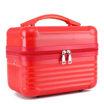 V888-ELOSUNG27476-202505131736-00 Red Durable Hard Shell Makeup Travel Case - Large Capacity Portable Cosmetic Organizer Box with Handle - Image 1