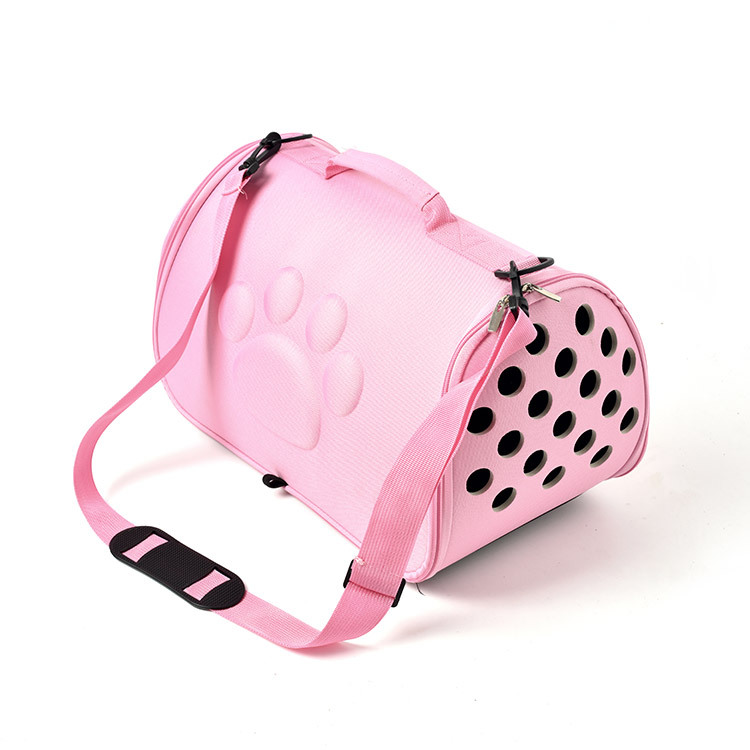 V888-ELOSUNG27536-202505131641-00 Pink Stylish EVA Pet Carrier Bag - Lightweight Portable & Breathable Travel Crate for Small Dogs & Cats - Image 1