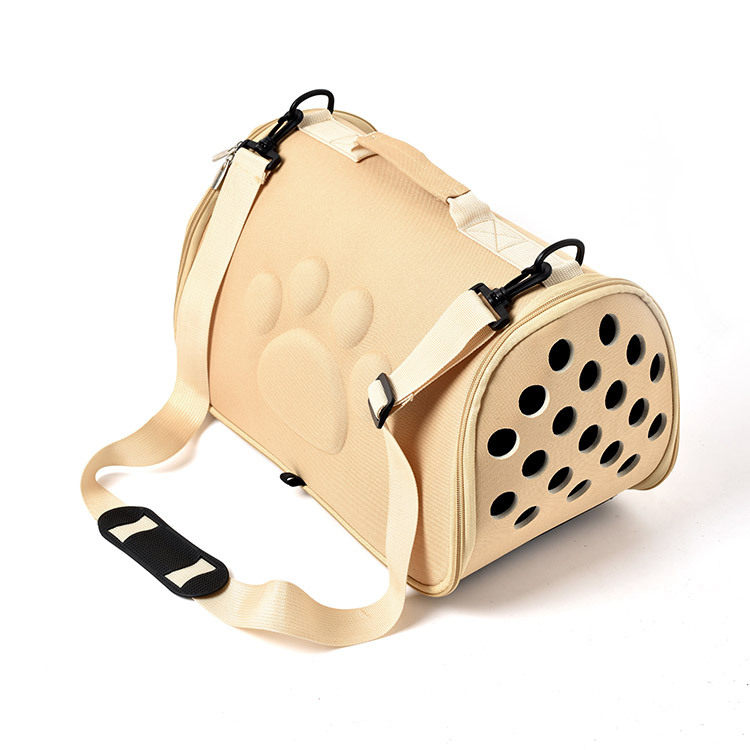 V888-ELOSUNG27538-202505131645-00 Khaki Stylish EVA Pet Carrier Bag - Lightweight Portable & Breathable Travel Crate for Small Dogs & Cats - Image 1