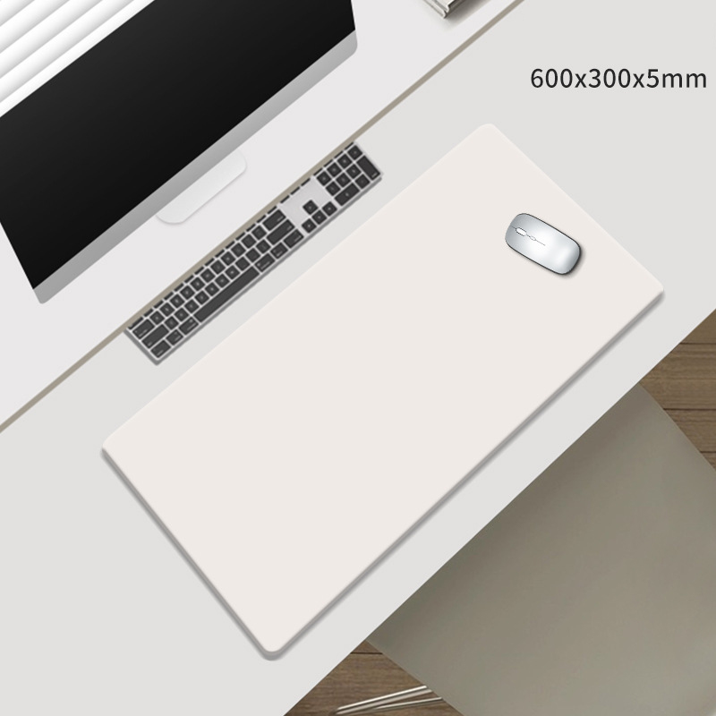 V888-ELOSUNG27578-202505131830-00 Beige Premium Large Silicone Mouse Pad - Non-Slip, 600x300mm for Office and Gaming - Image 1