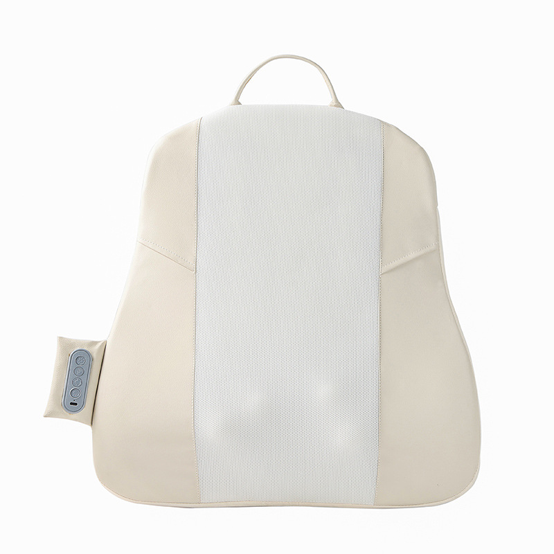 V888-ELOSUNG27605-202505131940-00 Beige Slim Wireless Shiatsu Back Massager Cushion - Rechargeable Heated Massage Pad for Full Back Relief - Image 1