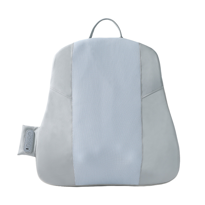 V888-ELOSUNG27606-202505131936-00 Grey Slim Wireless Shiatsu Back Massager Cushion - Rechargeable Heated Massage Pad for Full Back Relief - Image 1