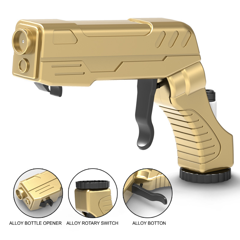 V888-ELOSUNG27696-202505151626-00 Gold Champagne & Beer Spray Gun - Ultimate Party Starter & Drink Dispenser with Bottle Opener - Image 1