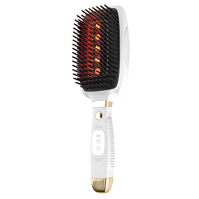 V888-ELOSUNG27733-202505191148-00 White Advanced 3-in-1 Scalp & Hair Care Massage Comb - Red Light Therapy, EMS Microcurrent & Vibration for Healthy Hair Growth - Image 1