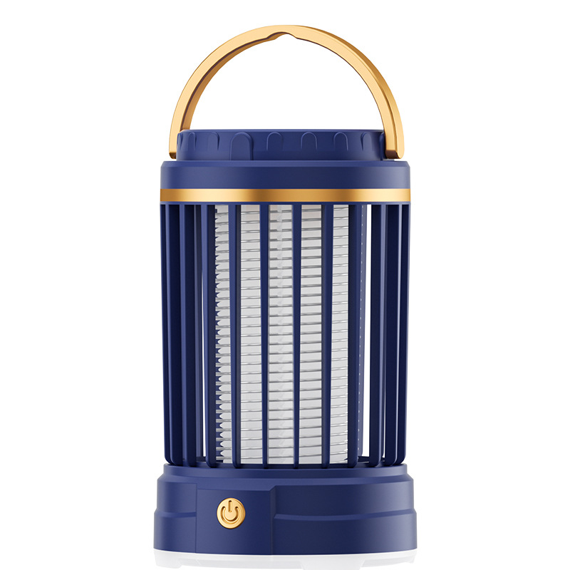 V888-ELOSUNG27806-202505191140-00 Dark Blue Portable 3-in-1 Electric Mosquito Zapper Lamp - UV Bug Killer, Warm Night Light & Bright Lantern, USB Plug-in use - Image 1