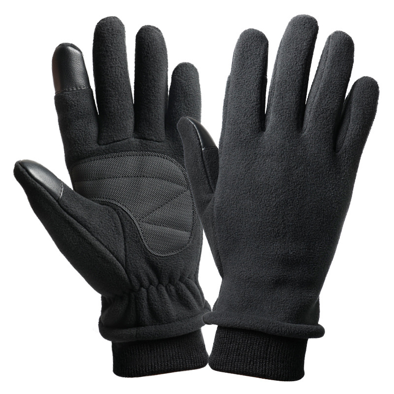 V888-ELOSUNG28162-202504281538-00 XS Black Warm Windproof Touchscreen Gloves - Anti-Slip Grip for Winter Cycling & Outdoor Sports - Image 1