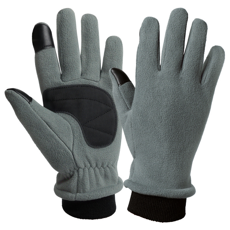 V888-ELOSUNG28222-202504291606-00 L Grey Warm Windproof Touchscreen Gloves - Anti-Slip Grip for Winter Cycling & Outdoor Sports - Image 1