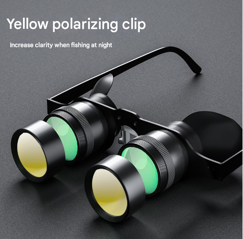 V888-ELOSUNG28352-202505081806-00 10x Telescope + Yellow Polarised Lens 10x HD Fishing Binocular Glasses - Polarized Zoom for Float Watching - Image 1