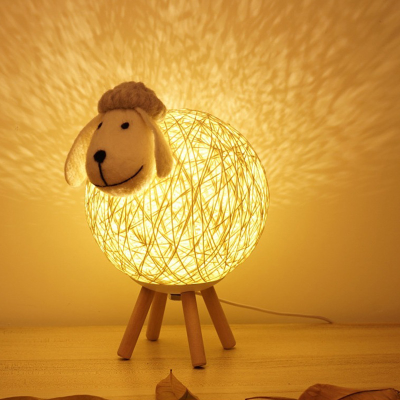 V888-ELOSUNG28549-202505132007-00 Nordic-Style Sheep Night Light - Warm Romantic Bedroom Lamp - Image 1