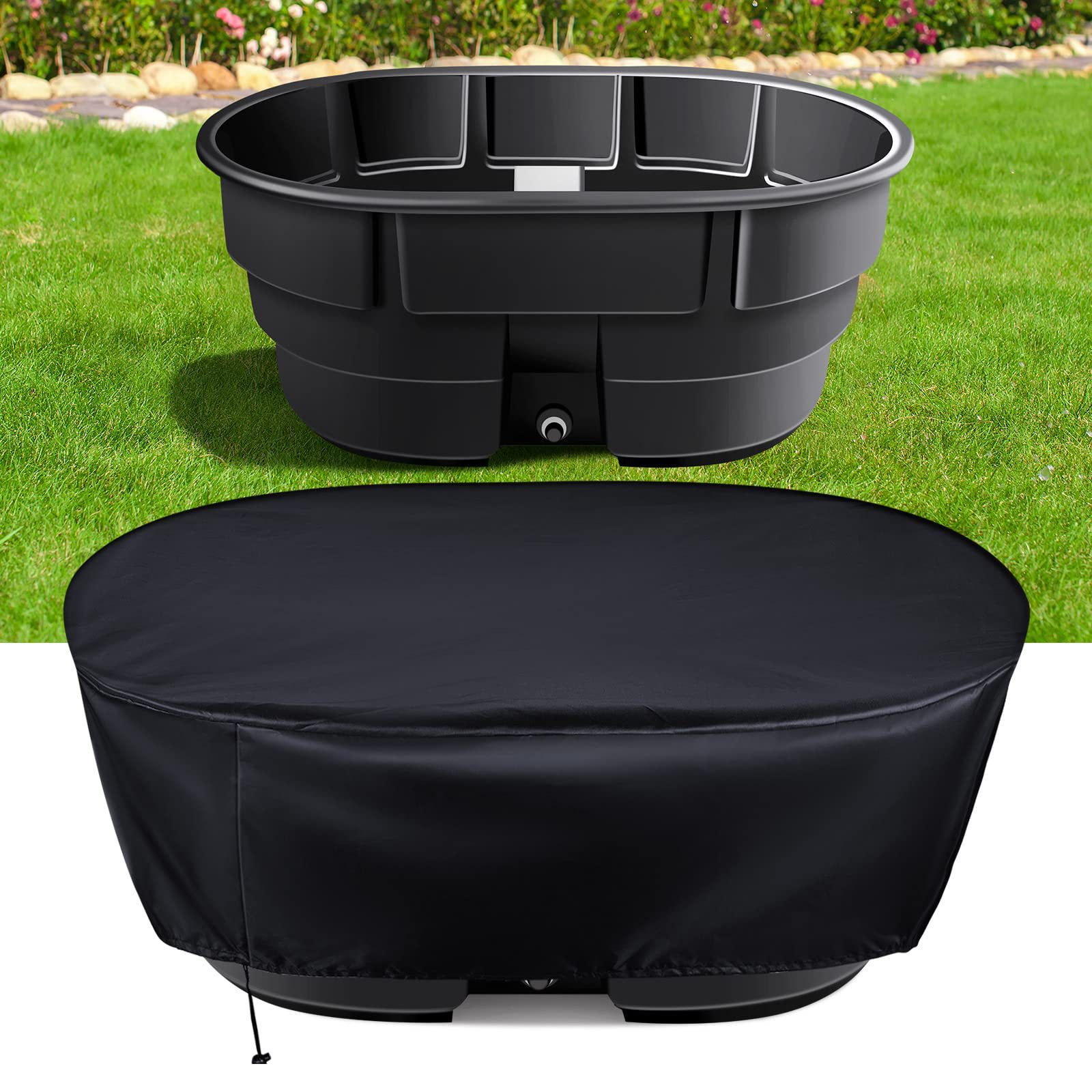 V888-ELOSUNG28605-202505151745-00 300 Gallons(63.2'Lx69'Wx25'H) Outdoor Gallon Cover Sun Shade for Patio, Pool, and Water Tanks - Image 1