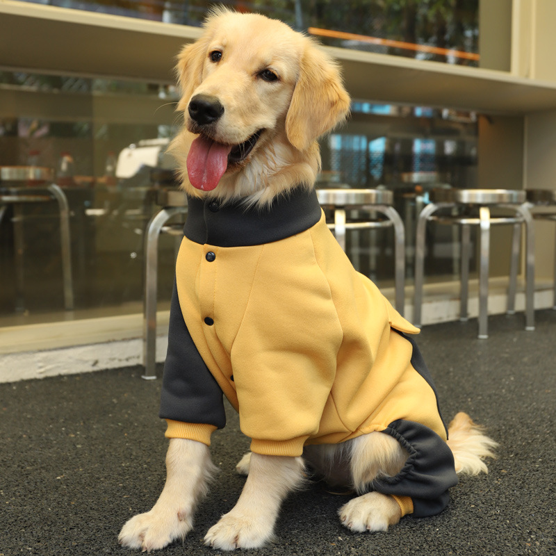 V888-ELOSUNG28626-202505151700-00 6XL Recommended 50-60 Pounds Yellow Autumn-Winter Dog Hoodie for Medium to Large Breeds - Golden Retriever & Labrador - Image 1