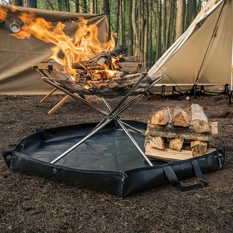 V888-ELOSUNG28863-202505231130-00 92 x 104 cm Hexagonal Double-Sided Silicone Fireproof Mat for BBQ and Camping - Image 1