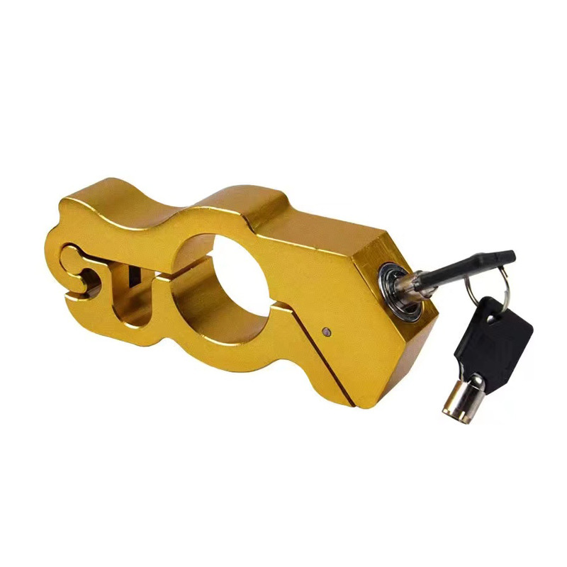 V888-ELOSUNG29135-202505231323-00 Motorcycle & Scooter Handlebar Grip Lock - Anti-Theft Brake Lever Lock(Gold) - Image 1