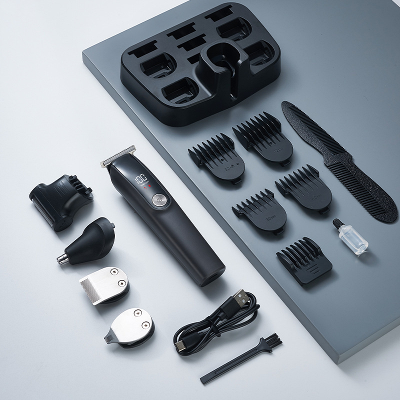 V888-ELOSUNG29161-202505231306-00 5-in-1 Professional Men's Grooming Kit - Cordless Hair Clipper, Beard Trimmer(Titanium Gray) - Image 1