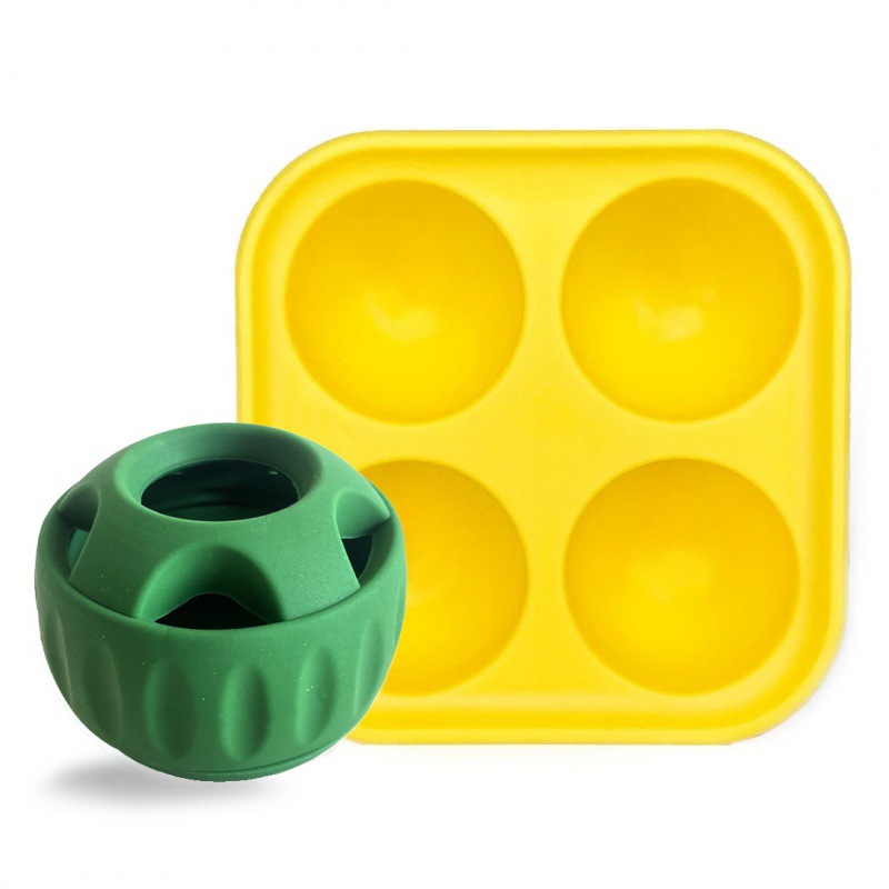 V888-ELOSUNG29185-202505231312-00 Interactive Dog Treat Dispensing Ball & Silicone Treat Mold Set - Durable, Dishwasher Safe(green) - Image 1