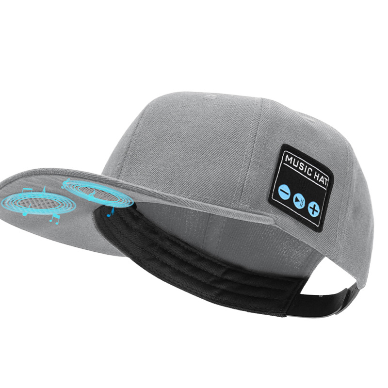 V888-ELOSUNG29289-202505261529-00 Wireless Bluetooth 5.0 Music Hat - Outdoor Speaker Cap with Mic, Sun Protection & Breathable Fabric(Light gray) - Image 1