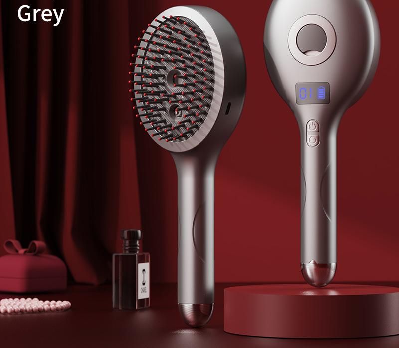 V888-ELOSUNG29311-202505261607-00 4-in-1 SPA Scalp Care Massage Comb - Red Light Therapy, Nano Steam & Vibration, USB-C Rechargeable(grey) - Image 1