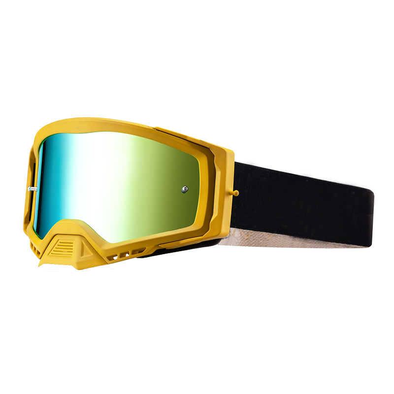 V888-ELOSUNG29601-202506061825-00 Panoramic Outdoor Sports Goggles - UV Protection, Windproof, Anti-Fog & Impact Resistant(Yellow frame + green film) - Image 1