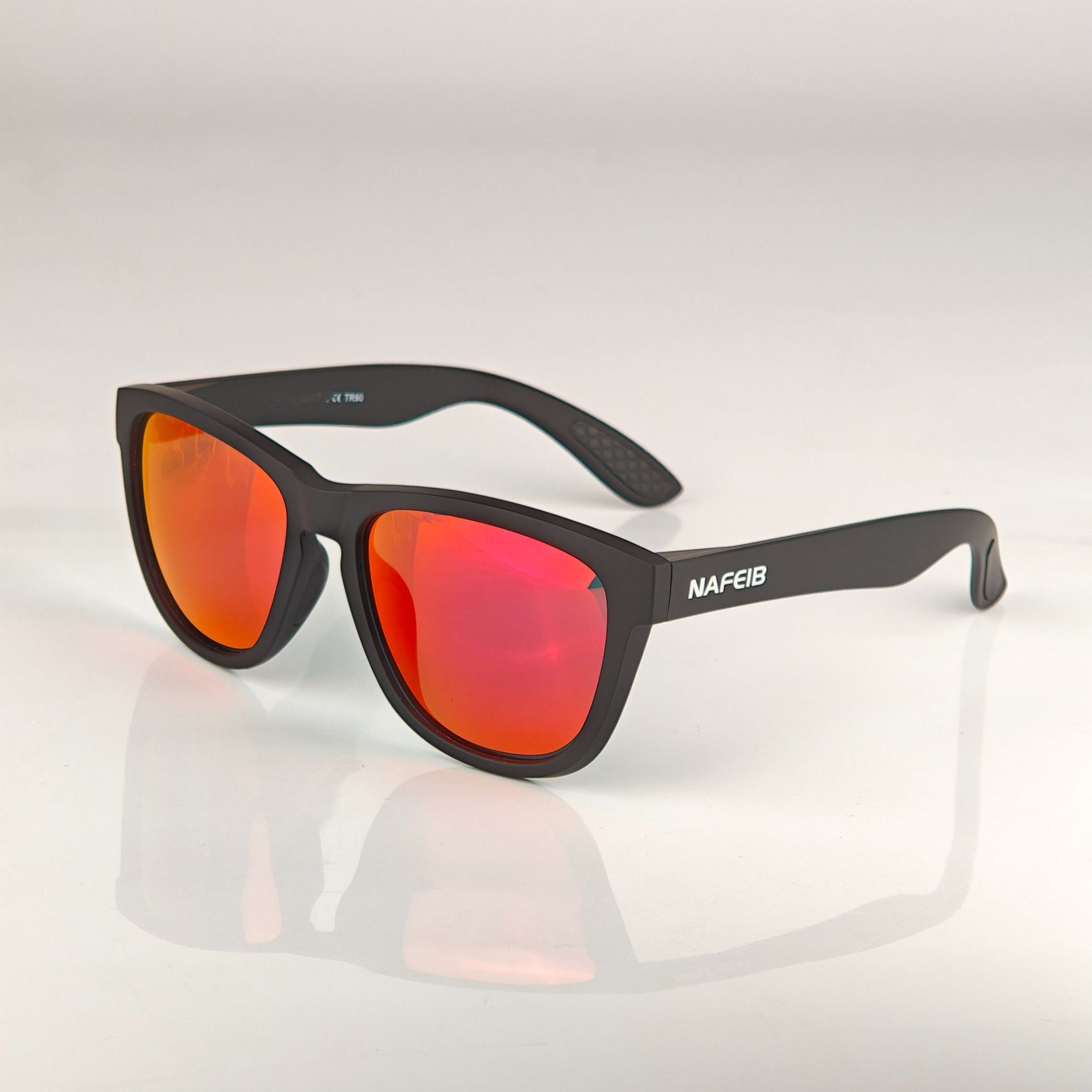 V888-ELOSUNG29607-202506061826-00 NAFEIB Polarized Sports Sunglasses - Lightweight TR90 Frame, UV400 Protection for Riding & Outdoor Activities(Black) - Image 1