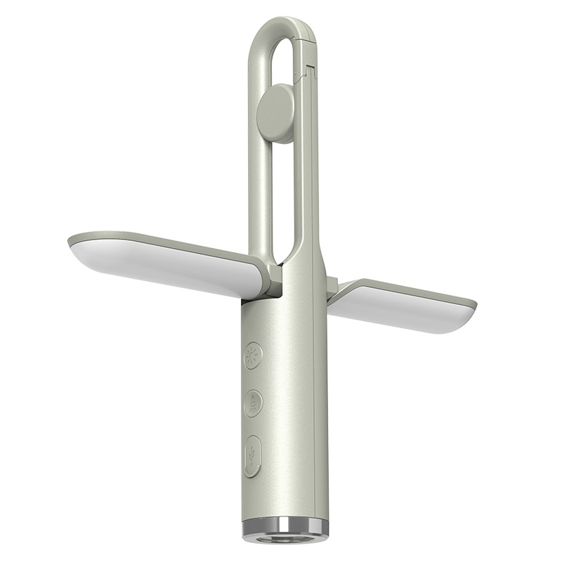 V888-ELOSUNG29661-202506101146-00 Multi-Function Folding LED Camping Lantern & Flashlight - USB Rechargeable, 3 Light Modes + SOS(Light green) - Image 1