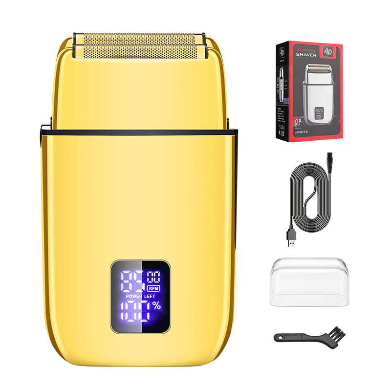 V888-ELOSUNG29786-202506190652-00 Professional Electric Foil Shaver for Men - 3 Speed Modes, LED Display, USB Rechargeable, Waterproof(gold) - Image 1