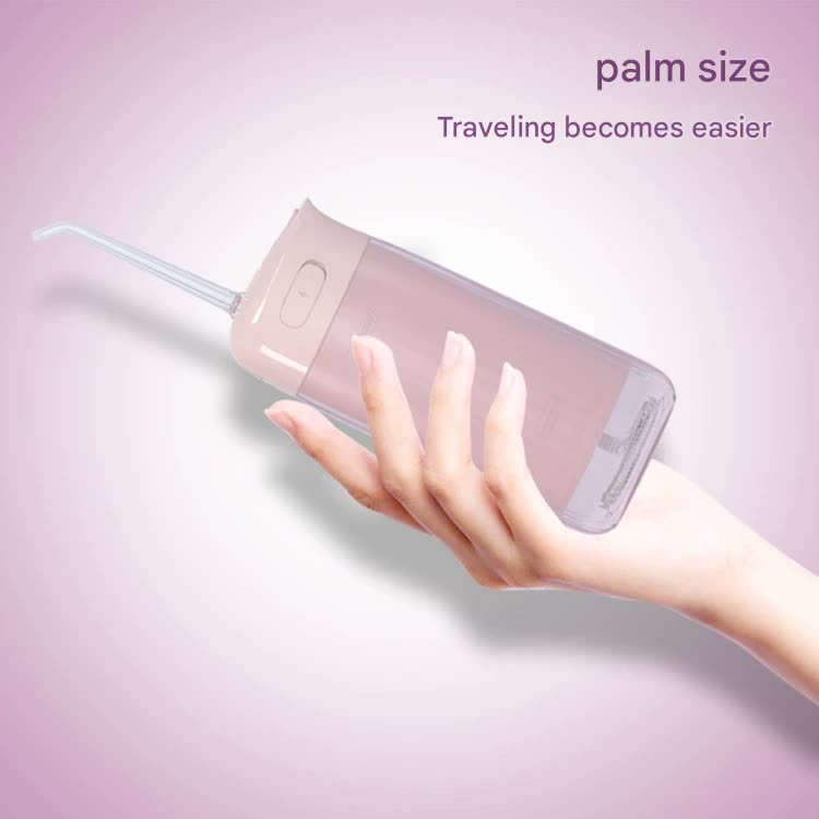 V888-ELOSUNG29811-202506190633-00 Portable Water Flosser - 70-Day Battery, 4 Modes, 5 Nozzles, IPX7 Waterproof, 200ml Telescopic Tank(Pink) - Image 1