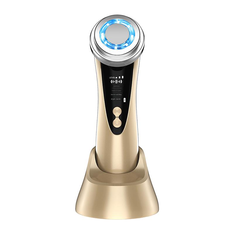V888-ELOSUNG29980-202506191232-00 4-in-1 Facial Beauty Device - LED Light Therapy, Warm Lifting, Ion Cleansing & Eye Care(gold) - Image 1