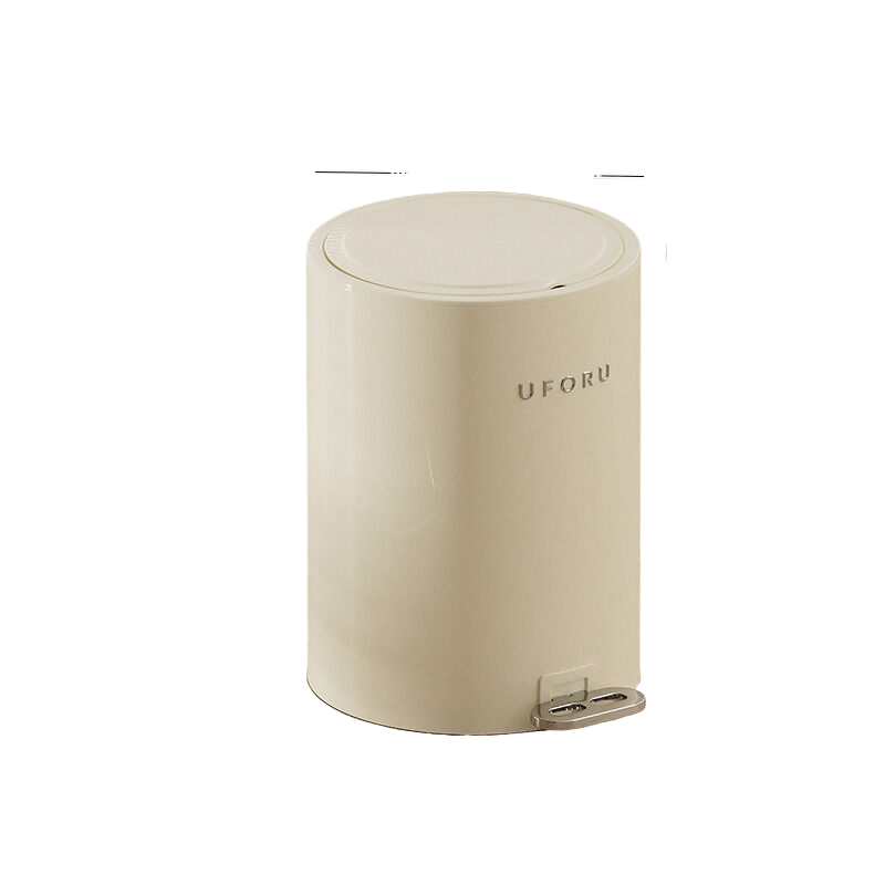 V888-ELOSUNG310-202245-00 Milk white circular garbage bin 15L 23.8cm * 33.5cm - Image 1