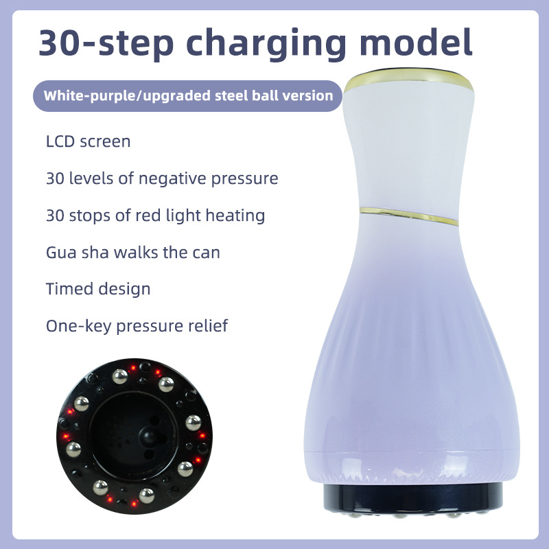 V888-ELOSUNG31140-202505261516-00 Gradient white purple Portable Electric Cupping Therapy Device - Adjustable Intensity & Heat - Image 1