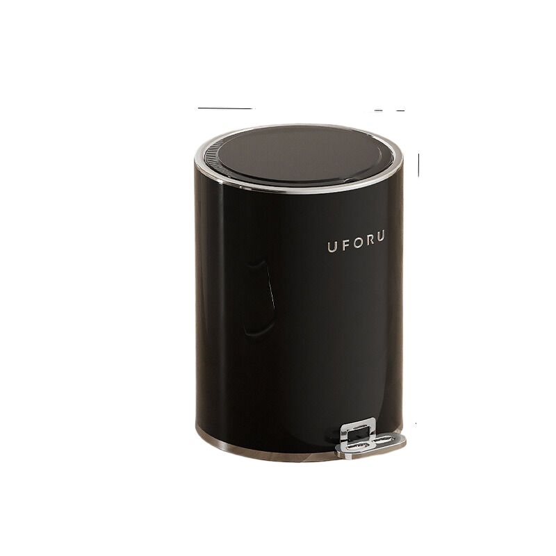 V888-ELOSUNG315-202240-00 Black (silver plated) circular trash can 15L 23.8cm * 33.5cm - Image 1