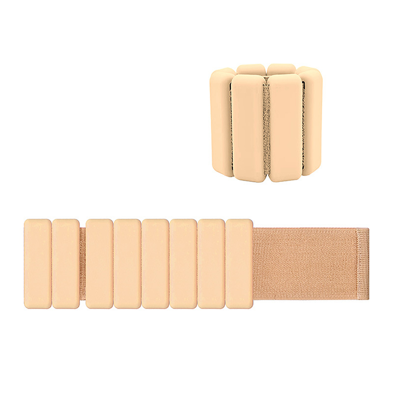 V888-ELOSUNG32091-202505281128-00 Khaki Premium Adjustable Silicone Wrist & Ankle Weights (1lb Each, 2lb Pair) - Waterproof & Sweatproof for Enhanced Yoga, Running & Fitness Workouts - Image 1