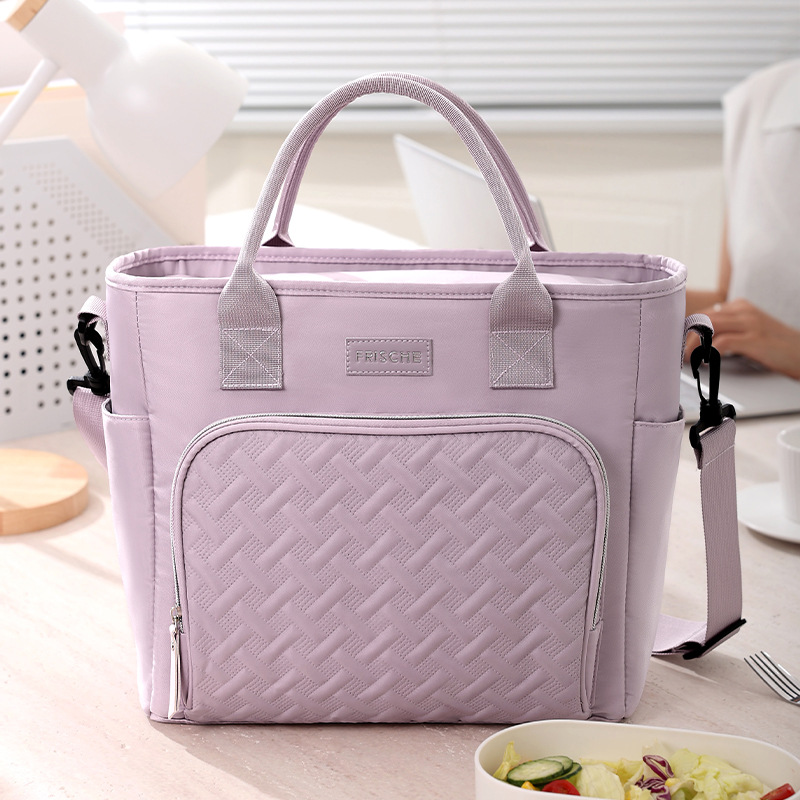 V888-ELOSUNG32443-202506191110-00 Purple Chic Insulated Lunch Tote Bag - 11L Large Capacity Cooler for Work, Picnic & Travel - Durable Oxford Fabric - Image 1