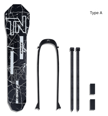 V888-ELOSUNG32472-202506191152-00 Style A Black Lightweight Bicycle Rear Mudguard - Adjustable PP5 Fender for MTB, Road & Folding Bikes (NOT for V-Brakes) - Image 1