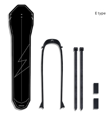 V888-ELOSUNG32475-202506191154-00 Style E Black Lightweight Bicycle Rear Mudguard - Adjustable PP5 Fender for MTB, Road & Folding Bikes (NOT for V-Brakes) - Image 1