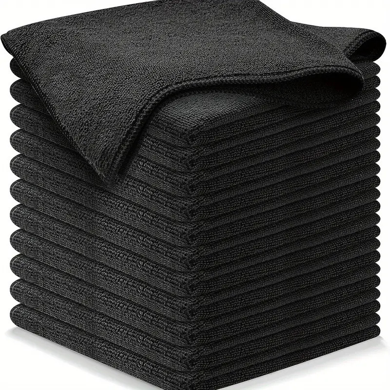 V888-ELOSUNG32803-202507021031-00 Black Premium All-Purpose Microfiber Cleaning Cloths (20-Pack) - Ultra Absorbent Grey Towels for Car, Kitchen & Home - Image 1