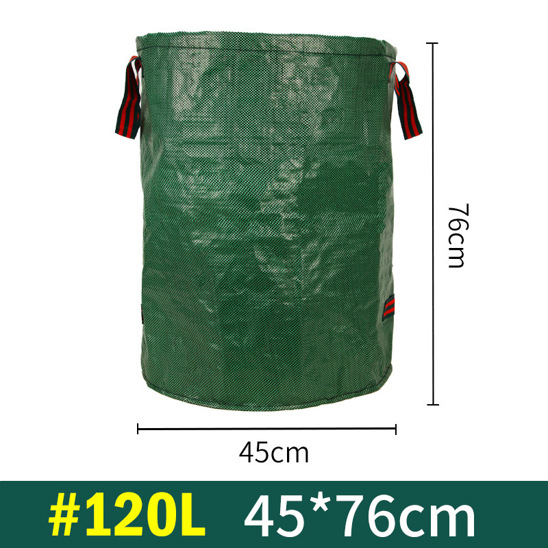 V888-ELOSUNG33247-202506101837-00 2PCS 120L(45cm*76cm) Heavy-Duty Foldable Garden Leaf Bag - Large-Capacity Horizontal Dustpan - Image 1