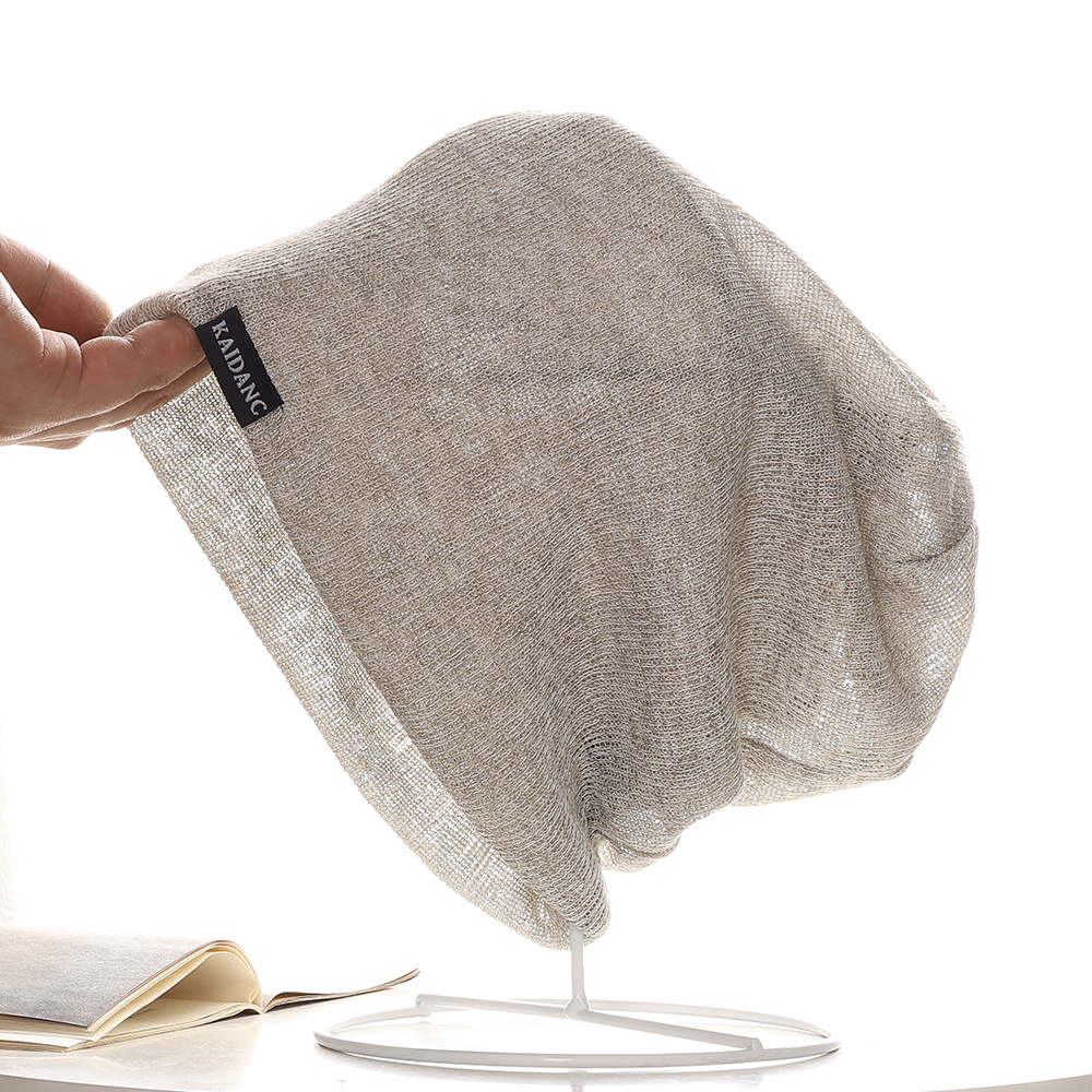 V888-ELOSUNG33293-202506190617-00 2PCS Light Grey Stylish Summer Breathable Bald Cap - Lightweight White Hair Cover for Women & Men (56-58cm) - Image 1