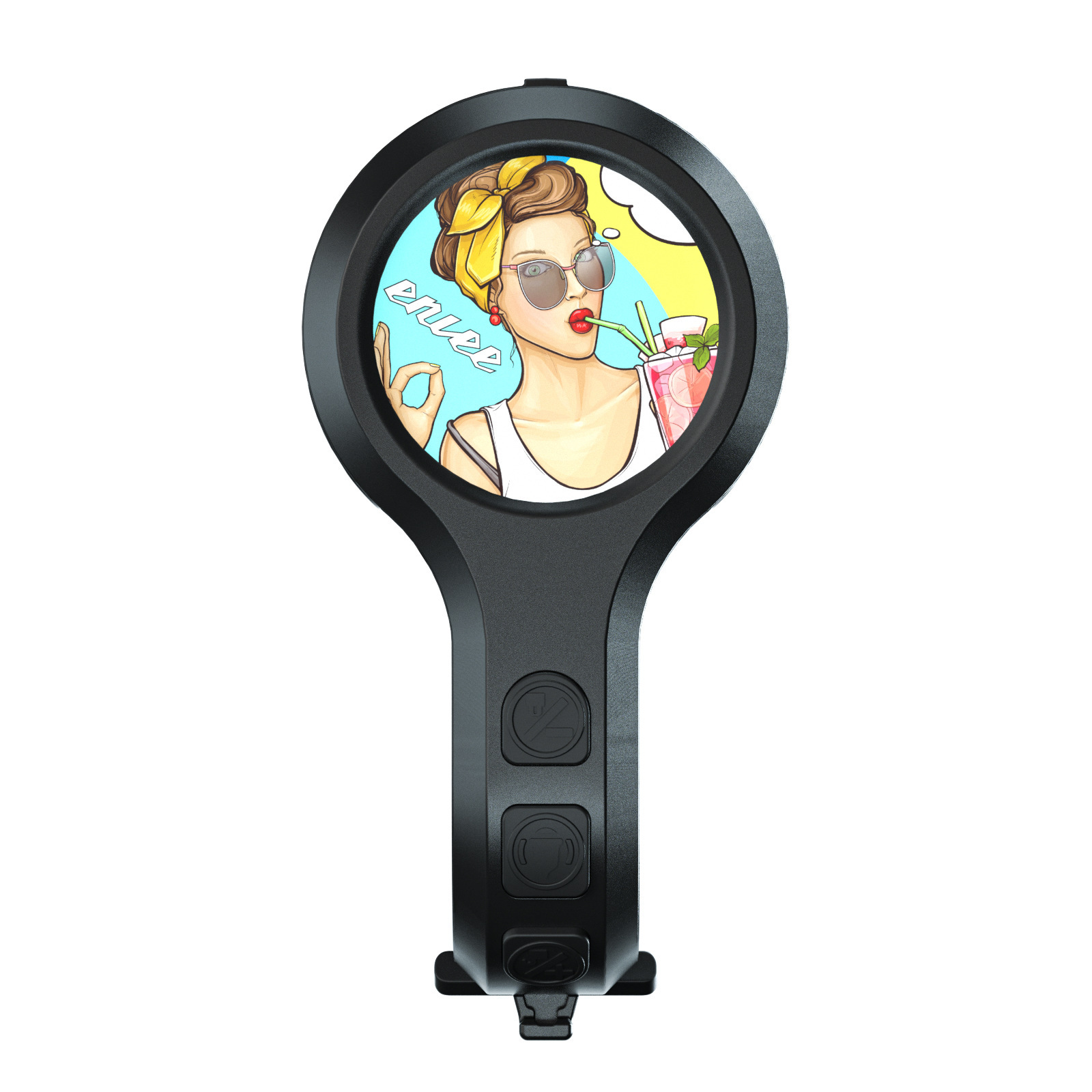 V888-ELOSUNG33358-202506191223-00 Drinking Girl Super Loud 2-Piece Bicycle Horn Set - Durable Alarm Bell for Mountain & Road Bikes - Image 1