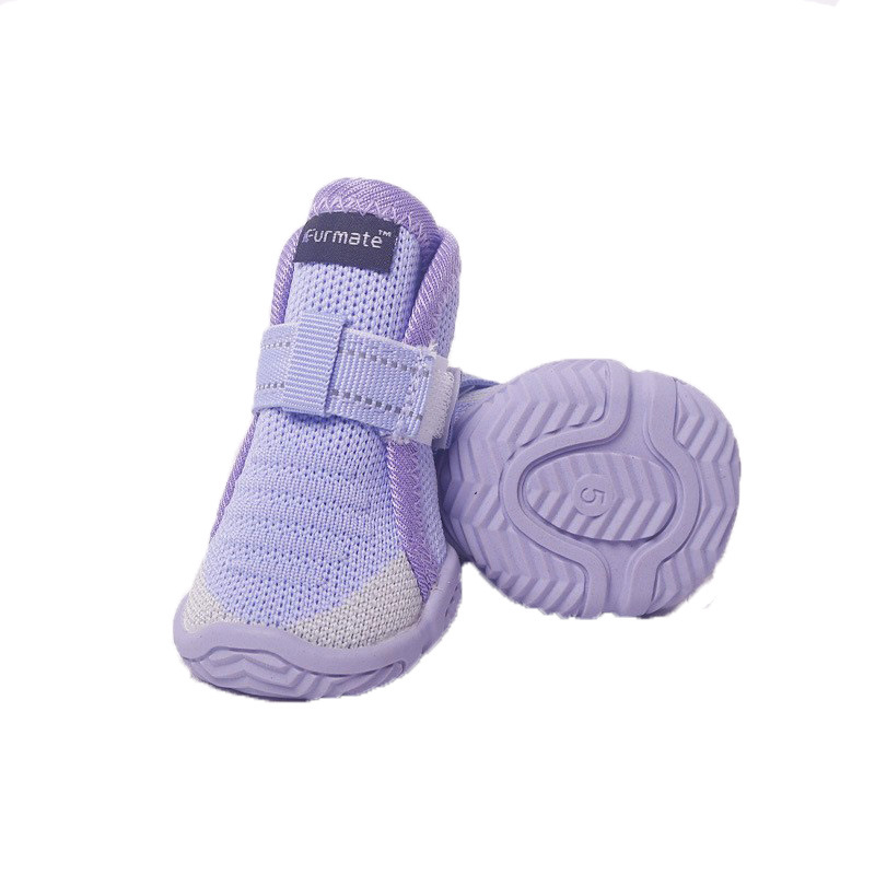 V888-ELOSUNG33373-202506191249-00 2# Purple Breathable Woven Dog Shoes for Small to Medium Dogs - Non-Slip, Durable, Anti-Dirty Paw Protectors - Image 1