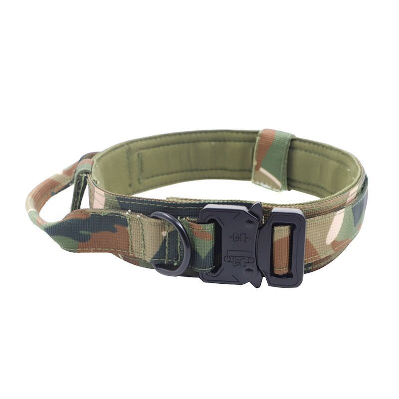 V888-ELOSUNG33525-202506301130-00 M Camouflage Tactical Dog Collar - Heavy Duty Nylon Pet Collar for Medium & Large Dogs, Adjustable (3.8cm Width) - Image 1