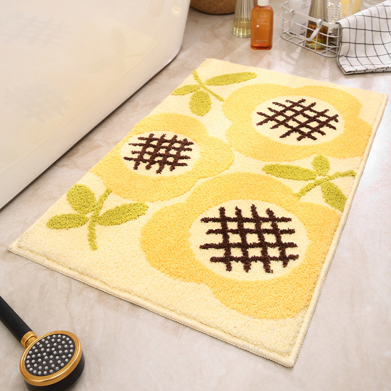 V888-ELOSUNG33637-202507020945-00 Sun Flowers Bathroom Mat - Super Absorbent Non-Slip Rug (40x60cm), Toilet Floor Mat for Bathroom/Bedroom/Entryway - Image 1